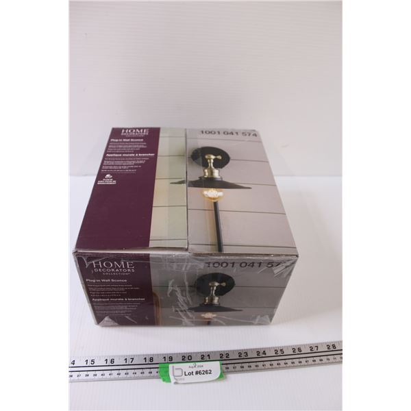 Plug-In Wall Sconce - Consigner States New, Never Used, as is