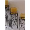 Image 3 : Metal Candle Holders w/Candles: 12" & 16" & 21.5"