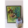 Image 2 : Lot: Tasmanian devil Picture & Ornament, Year 200 Tin, Monkey Plush