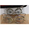Image 3 : * Perego Vintage 1950's Chrome & Vinyl Baby Carriage: No Rips in Vinyl