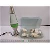 Image 1 : Lava Lamp (lights up) and (6) Glade Plug In Bases