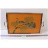 Image 1 : Asian Art Inspired Serving Tray - 20" x 12"
