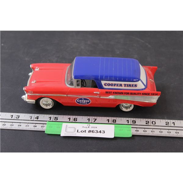 1957 Chevy Wagon Coin Bank - Cooper Tires Brand 1:25 Scale Model