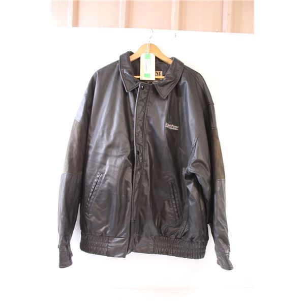 * SaskPower Leather Jacket - Size 2XL