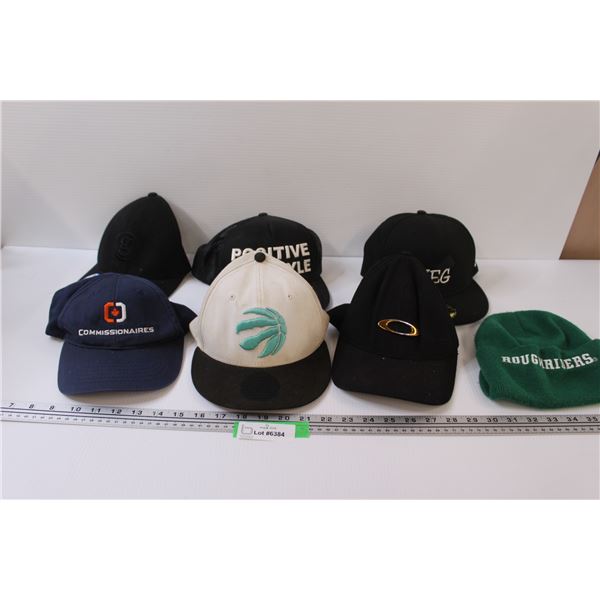 (6) Baseball Hats - Assorted & Saskatchewan Roughriders Toque Hat
