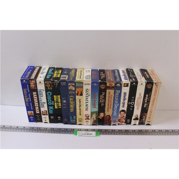 (18) VHS: Father of the Bride, Santa Clause, Field Dreams, Practical Magic, Signs, Misc.