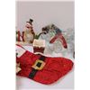 Image 3 : Christmas Lot: Stocking, Candle Holders, Snowmen, Poinsettias, Misc.