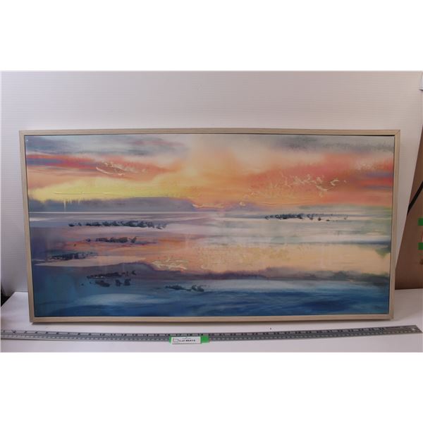 Ombre Acrylic Painting on Canvas - 18" x 35"