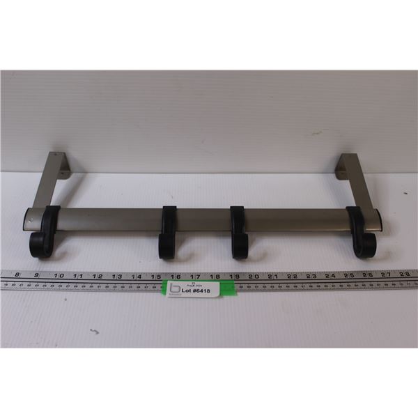 Overdoor Four Hook Bracket - Pewter Metal Color