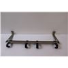 Image 4 : Overdoor Four Hook Bracket - Pewter Metal Color