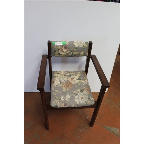 * Solid Oak Chair - Newly Recovered