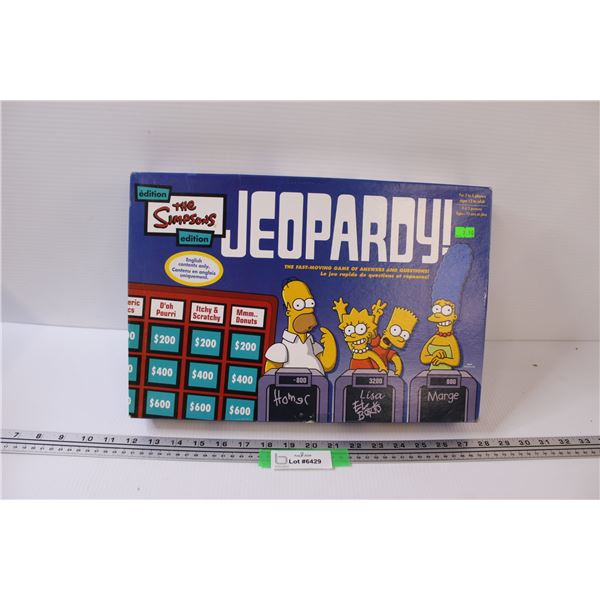 Simpsons Jeopardy Board Game - as is