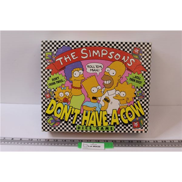 Simpsons Don't Have a Cow Man Dice Game - as is