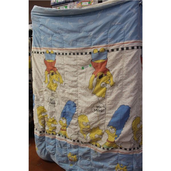 Simpsons Blanket - Twin Size - Some Wear