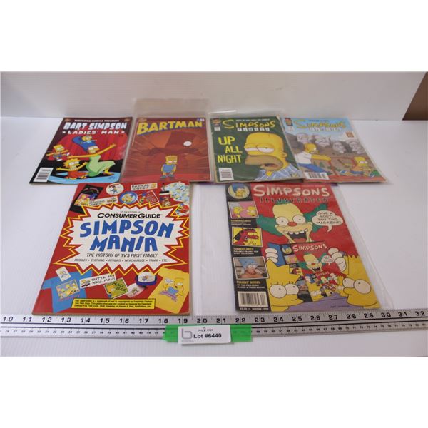 (6) Simpsons Comic Books & Magazines