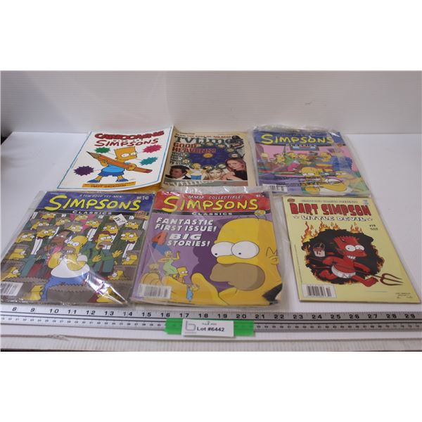 (6) Simpsons Comic Books & Magazines