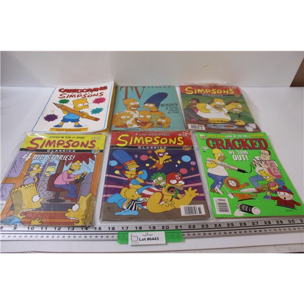 (6) Simpsons Comic Books & Magazines