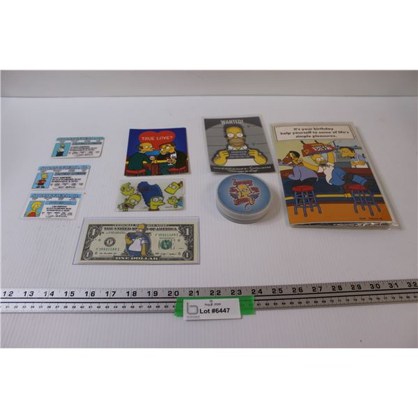 Homer Burping Birthday Card, Homer Dollar Bill, Simpsons Driver Licenses, Misc.