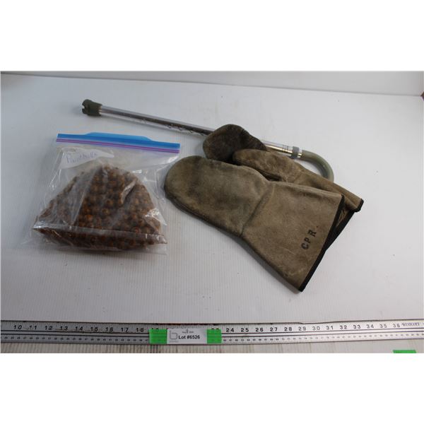 Lots of Paint Balls, Extendable Cane 38'' and CPR Welding Gloves