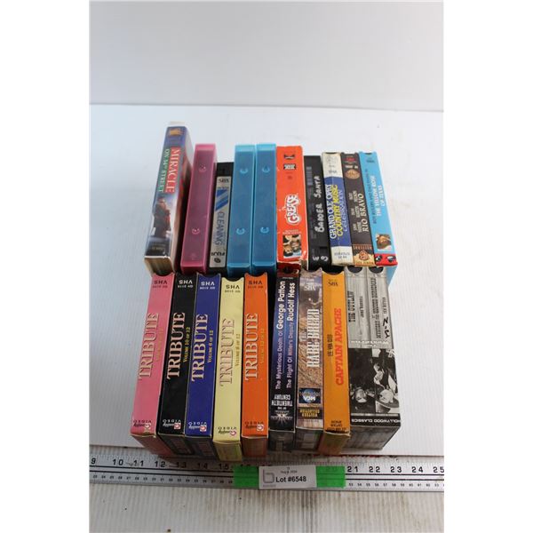 (20) Assorted VHS - Grease, Badder Santa, Westerns