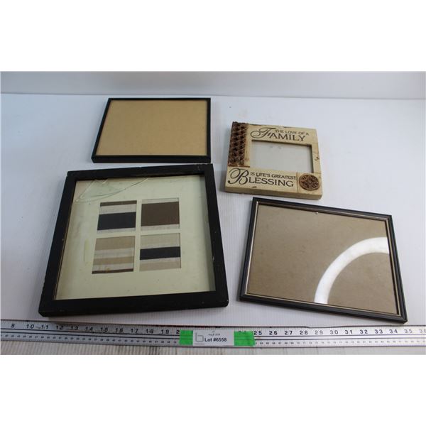 (4) Picture Frames 11'' x 11'' - Damaged Glass