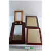 Image 1 : (3) Picture Frames Largest is 10'' x 11'' and Mirror 16'' x 10''