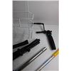 Image 3 : Assorted Shower Racks, Folding Bench, Camera Stabilizer and Assorted Items