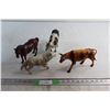 Image 1 : Horse, Wolf and (2) Cows Figures