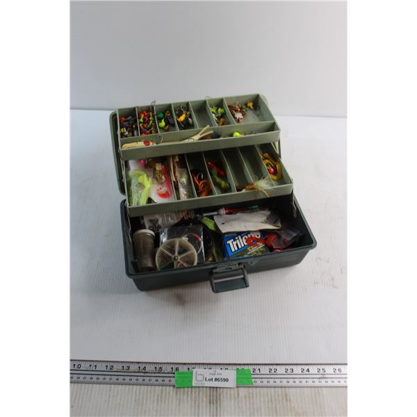 Tackle Box with Assorted Fishing Supplies