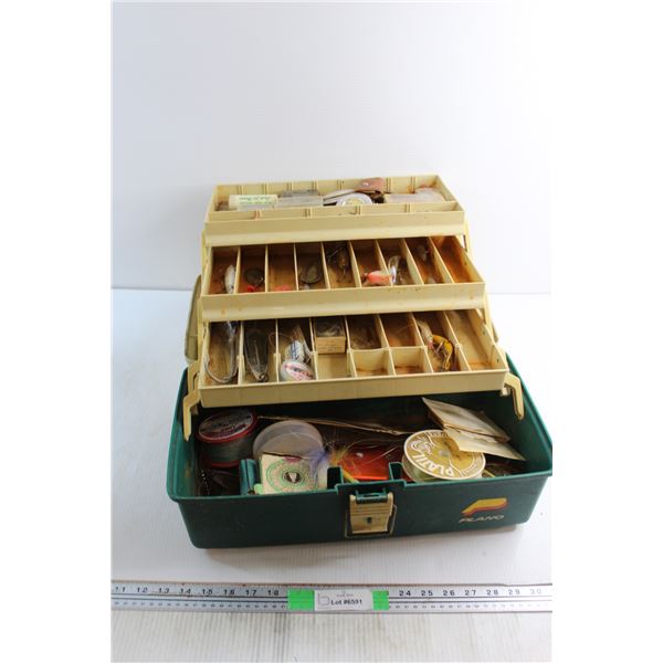 Plano Tackle Box with Assorted Fishing Supplies
