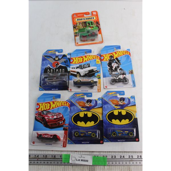(6)  Hot Wheels Car Toys and Matchbox Combine Toy