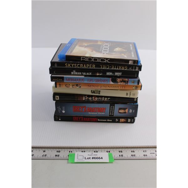 (9) DVDs - Skyscraper, The Woman in Black