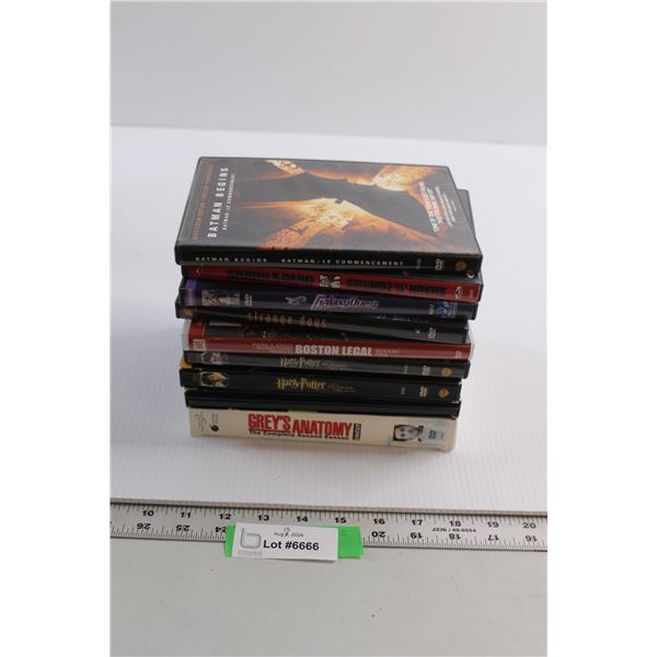 (9) DVDs - Batman Begins, Harry Potter