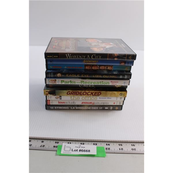 (10) DVDs - Gridlocked, Without a Clue