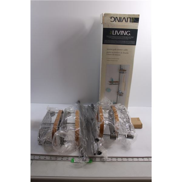 Tension Pole Shower Caddy Set - As Is