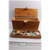 Image 1 : Wooden Toolbox with Contents
