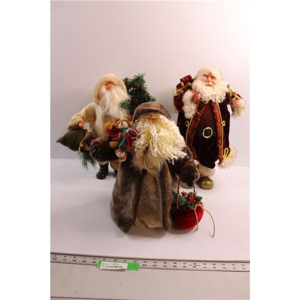 (3) Santa Decorations