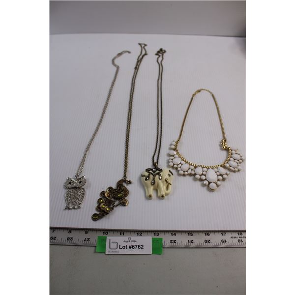 (4) Costume Necklaces