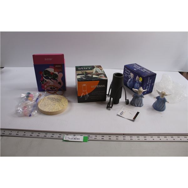 Paint by Numbers, Automatic Stirrer, Kissing Angels Porcelain Bells