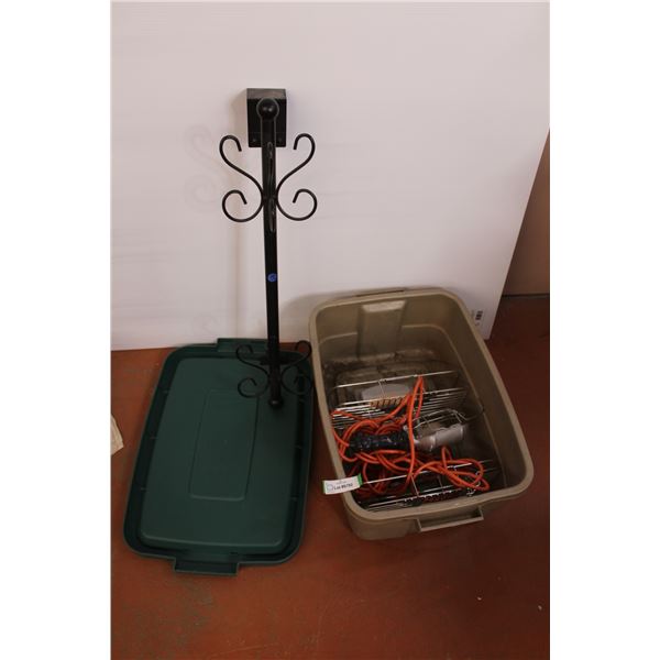 Shower Caddy, Trouble Light, Misc. - Tote has Cracks on Bottom