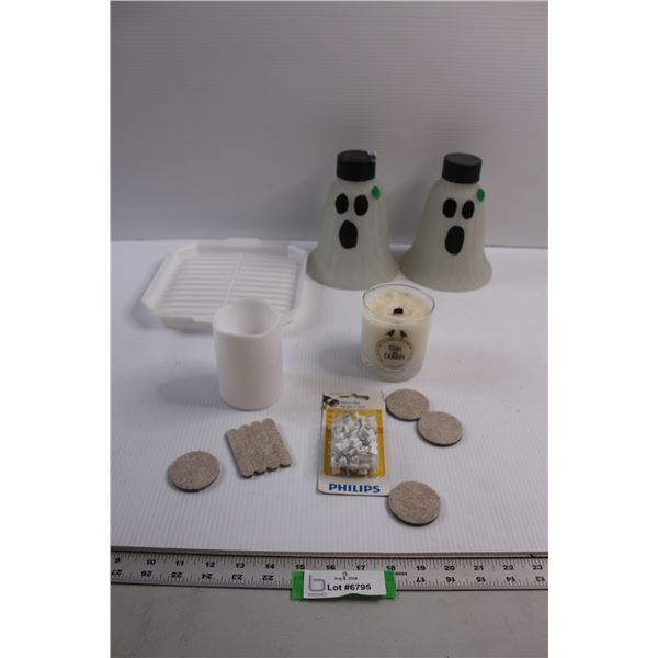 (2) Ghost Lamps - Untested, Assorted Houseware Items
