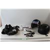 Image 1 : Ce Dog Harness, (2) LaserX Laser Tag Guns and Harnesses, Baseball Helmet, Bike Helmet