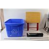 Image 1 : 36V Electric Assist Battery, Foldable Table, Blue Recycling Bucket