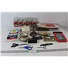 Image 1 : (5) Christmas Light Packs, Door Handle and lock, Picture Frame, Tray, DVD Remote, Diet Scale, Candle