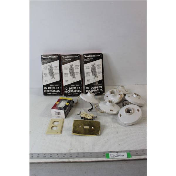 Box of Electrical Outlets and Light Sockets