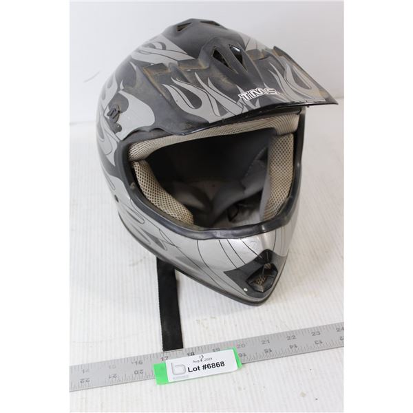 TMS Motorcycle Motorbike Helmet 53-54cm