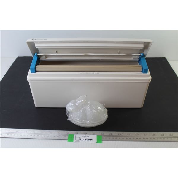 W5rap Master 3000 Plastic Wrap Machine - Glass Rabbit in Nest (sealed in plastic wrap)