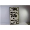 Image 3 : Bless Our Home Wall Hanger (22" x 10") - Whole Heart Wall Hanger (23.5" x 12")