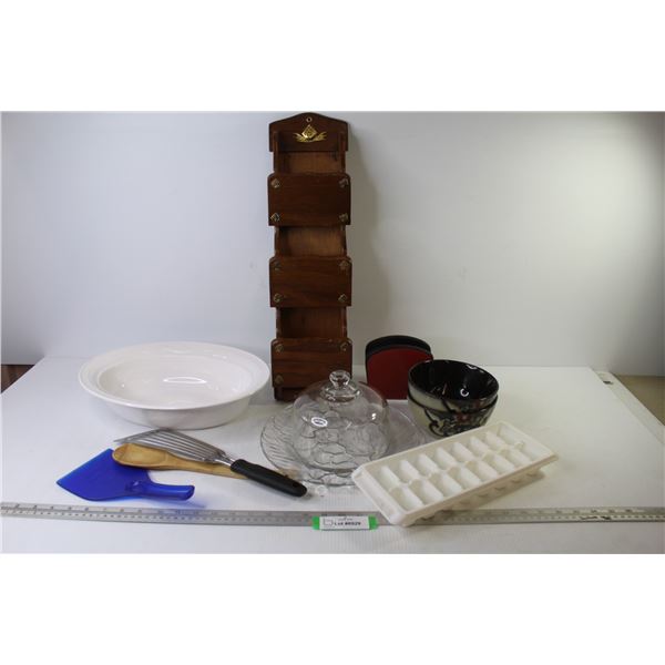 Wooden Key Holder/Letter Holder - Assorted Kitchen Ware Items