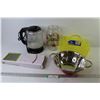 Image 1 : Electric Water Kettle - Caddy Basket - Metal Sieve - Grater/Slicer - Jar (missing lid)